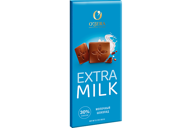 Шоколад молочный «O'Zera» Extra milk, 90 г
