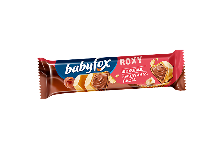 Вафельный батончик «Babyfox» Roxy Шоколад/фундучная паста, 18 г