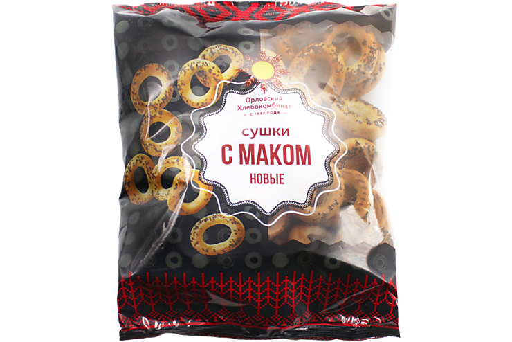 Сушки «Орловский хлебокомбинат» с маком, новые, 250 г – купить по ...
