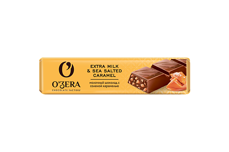 Шоколадный батончик «O'Zera» Extra Milk &Sea Salted caramel, 45 г