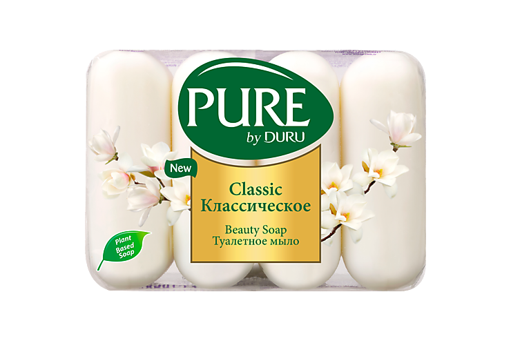 Мыло «Duru» Pure & Natural Классическое, 4 шт, 340 г – купить по ...