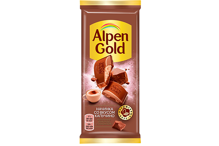 Шоколад молочный «Alpen Gold» Капучино, 85 г – купить по приятной цене ...