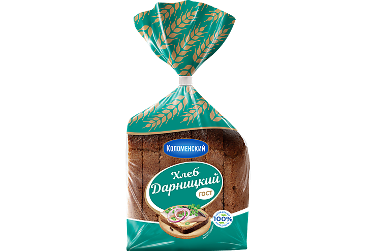 Хлеб Дарницкий формовой «Коломенский» половинка в нарезке, 350 г