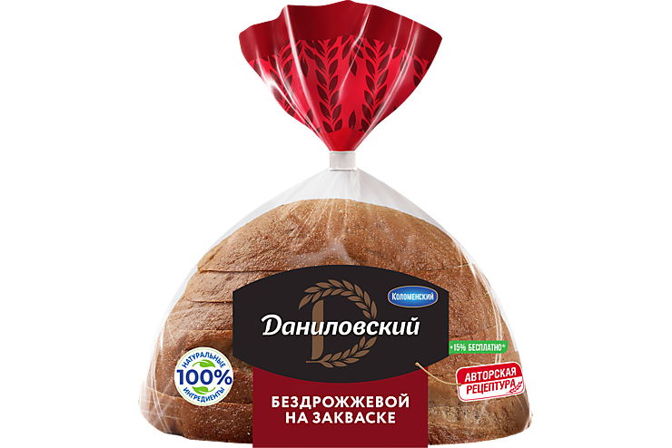 Хлеб «Даниловский» ржано-пшеничный, бездрожжевой, в нарезке, 350 г ...