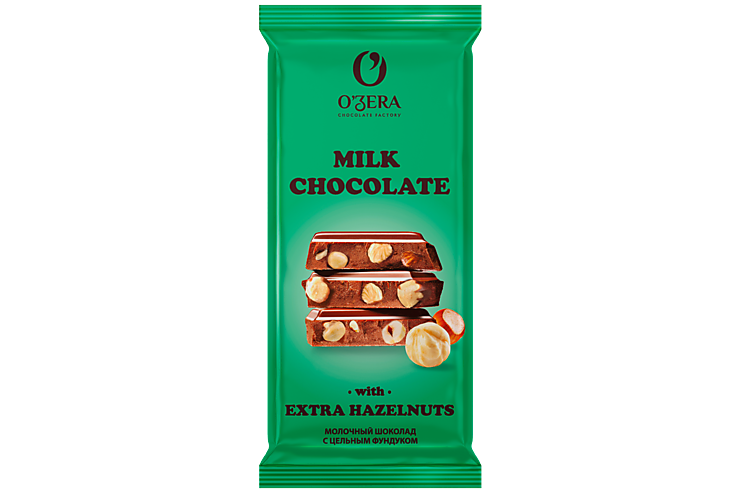 Шоколад «O'Zera» Milk & Extra Hazelnut, 90 г
