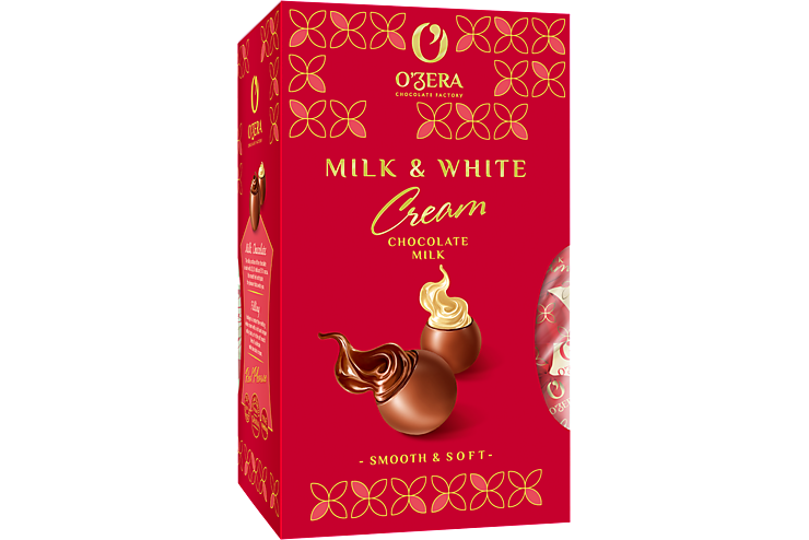 Шоколадные конфеты «O'Zera» Milk & White Cream, 200 г