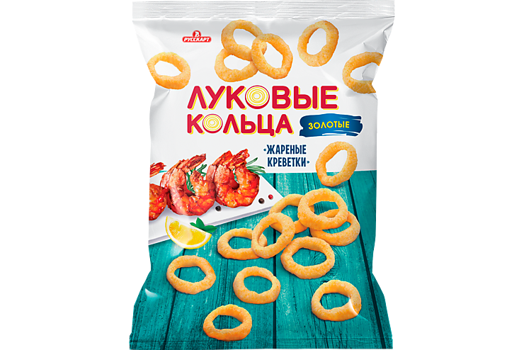 Луковые кольца «Золотые» со вкусом жареных креветок, 100 г – купить по ...