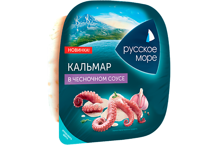 Кальмар «Русское море» в чесночном соусе, 150 г – купить по приятной ...