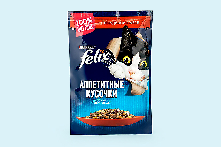 Влажный корм для кошек «Felix» Говядина в желе, 85 г