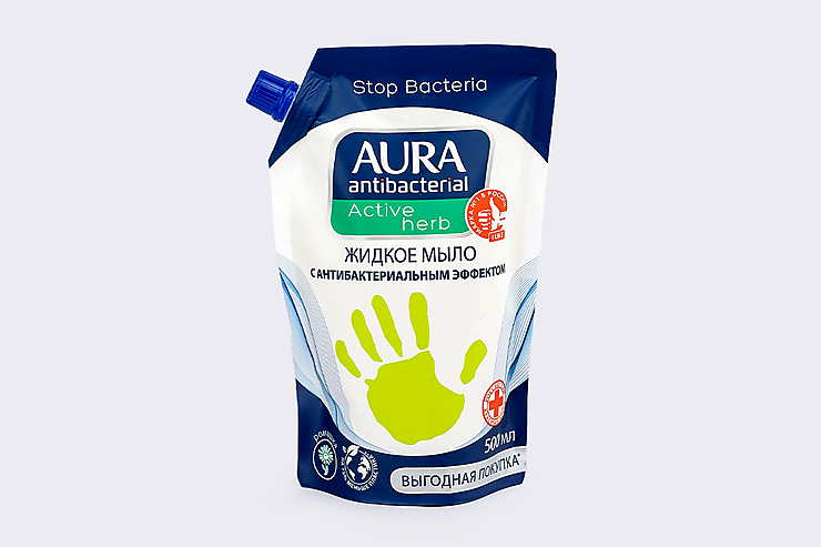 Жидкое мыло «Aura» Antibacterial с ромашкой, 500 мл
