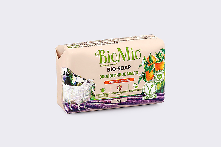Мыло «Bio Mio» апельсин, лаванда, мята, 90 г