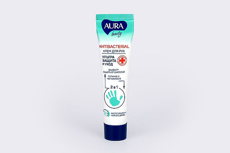 Крем для рук «Aura beauty» Antibacterial, 40 мл