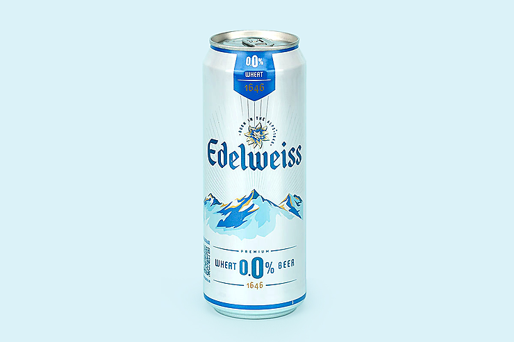 Пивной напиток «Edelweiss» Пшеничный, безалкогольный, 430 мл