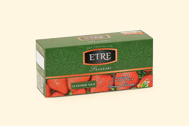 Чай зеленый «Etre» с клубникой, 25 пакетиков, 50 г Чай зеленый «Etre» с клубникой, 25 пакетиков, 50 г