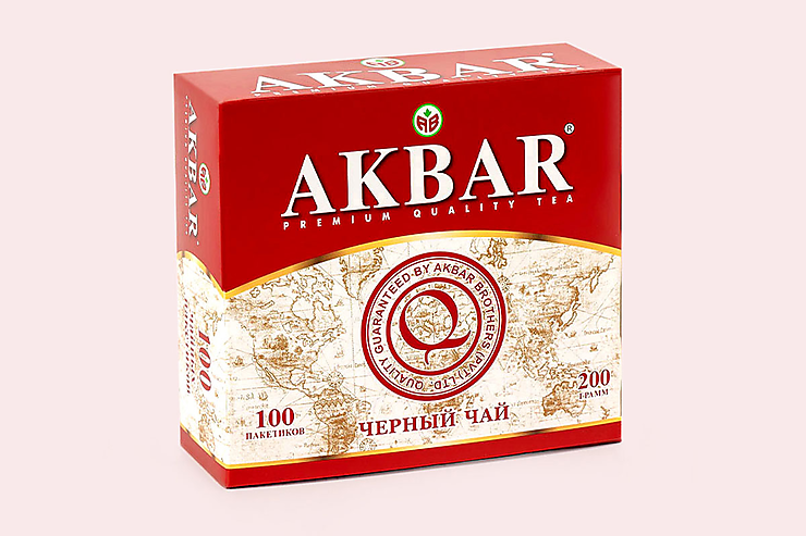 Чай акбар 100 пакетиков фото