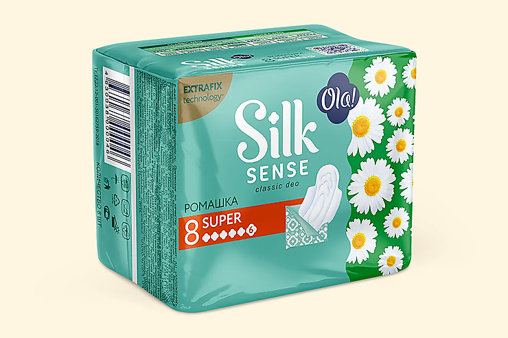 Прокладки «Ola!» Silk sense super Ромашка, 8 шт
