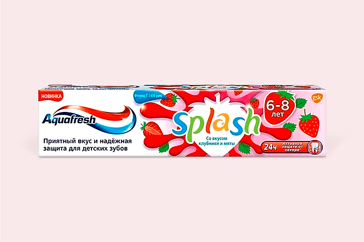 Детская зубная паста «Aquafresh» со вкусом клубники и мяты, 50 мл