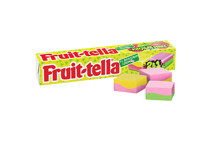 Жевательные конфеты «Fruittella» Кислый микс 2 в 1, 41 г – купить по ...