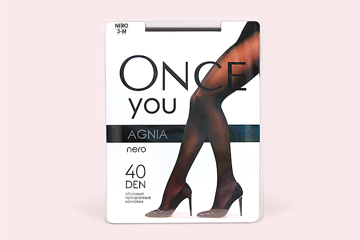 Колготки женские «Once You» Agnia 40 den, nero, размер 3 – купить по  приятной цене с доставкой на дом в интернет-магазине Ярче Плюс