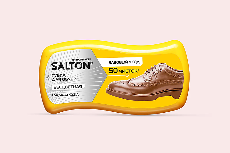 Губка для обуви бесцветная «Salton» Гладкая кожа