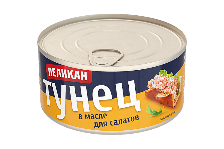 Тунец в масле «Пеликан» для салатов, 185 г – купить по приятной цене с ...