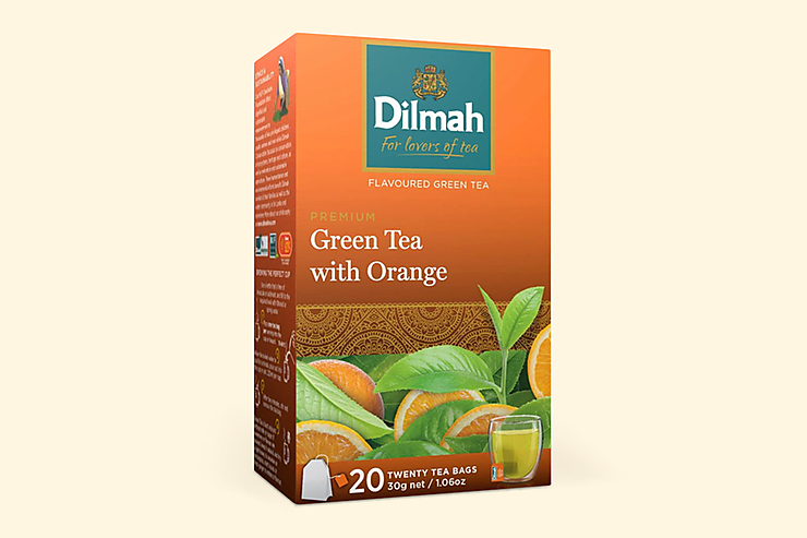 Чай зеленый «Dilmah» with Orange, 20 пакетиков – купить по приятной ...