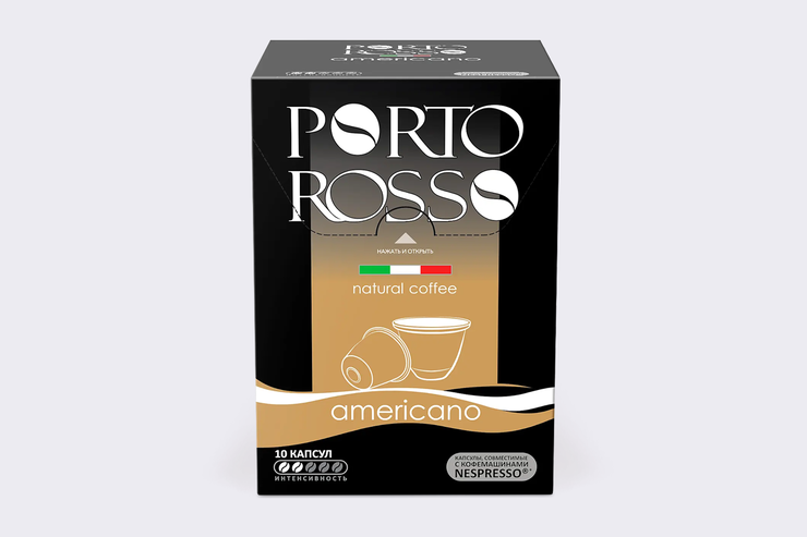 Кофе в капсулах «Porto Rosso» Americano, 10шт, 50 г