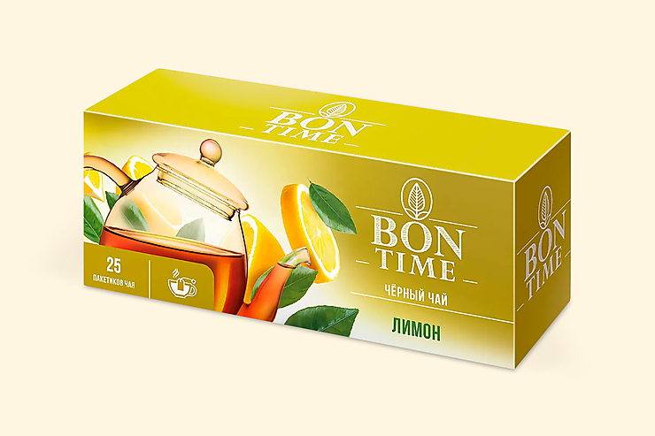 Чай черный «Bontime» «Лимон», 25 пакетиков, 37,5 г