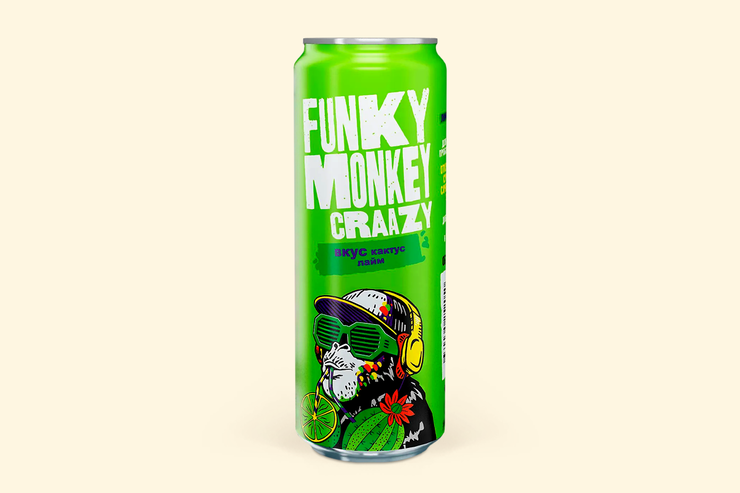 Напиток безалкогольный «Funky Monkey» Кактус лайм, 450 мл