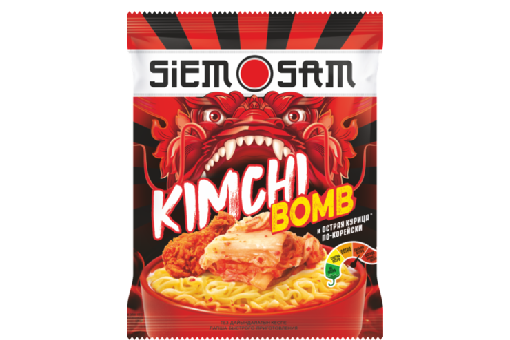 Лапша «SiemSam» Kimchi и острая курица по-корейски, 90 г