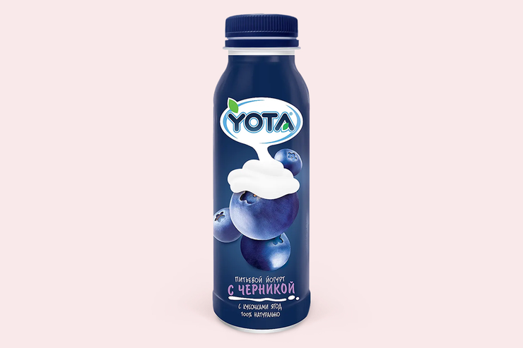 Йогурт питьевой «Yota» с черникой, 300 г