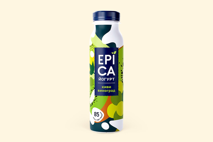 Йогурт питьевой 2.5% «Epica» Киви-Виноград, 260 г