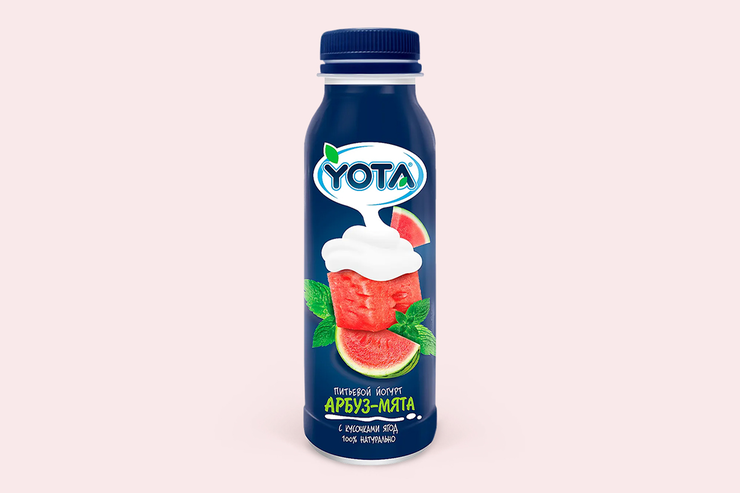 Йогурт питьевой 1.5% «Yota» арбуз-мята, 300 г