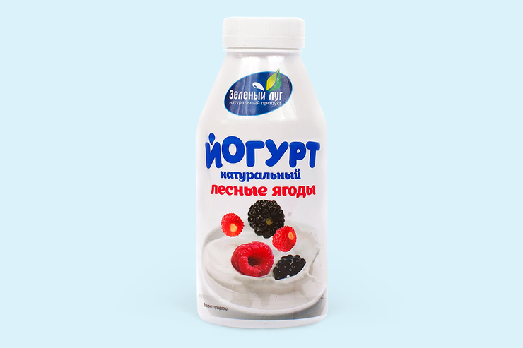 Йогурт питьевой 2.5% «Зеленый луг» Лесные ягоды, 340 г