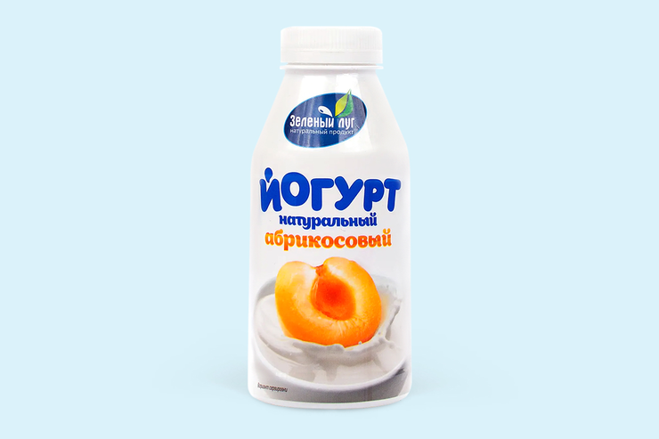 Йогурт питьевой 2.5% «Зеленый луг» абрикосовый, 340 г