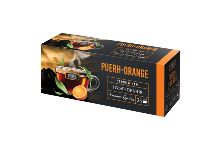 Чай черный «Etre» Пуэр-Оранж, 25 пакетиков, 50 г