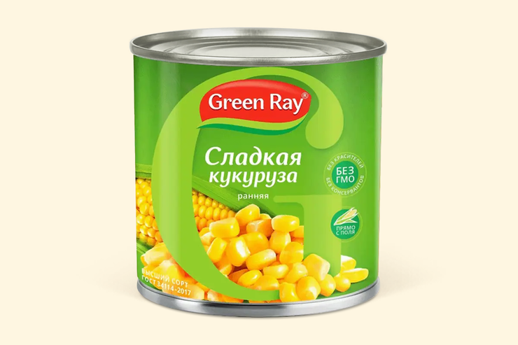 Кукуруза «Green ray», 425 мл – купить по приятной цене с доставкой на ...