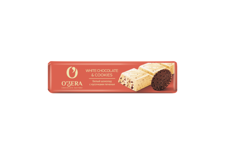 Шоколадный батончик «O'Zera» White & Cookies, 45 г