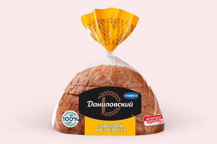 Хлеб Даниловский Зерновой «Коломенский» половинка в нарезке, 300 г