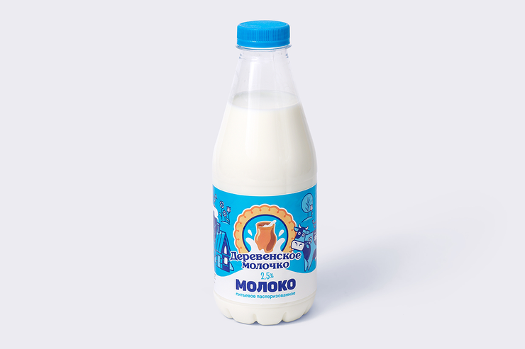 Молоко 2.5% «Деревенское молочко», 850 г