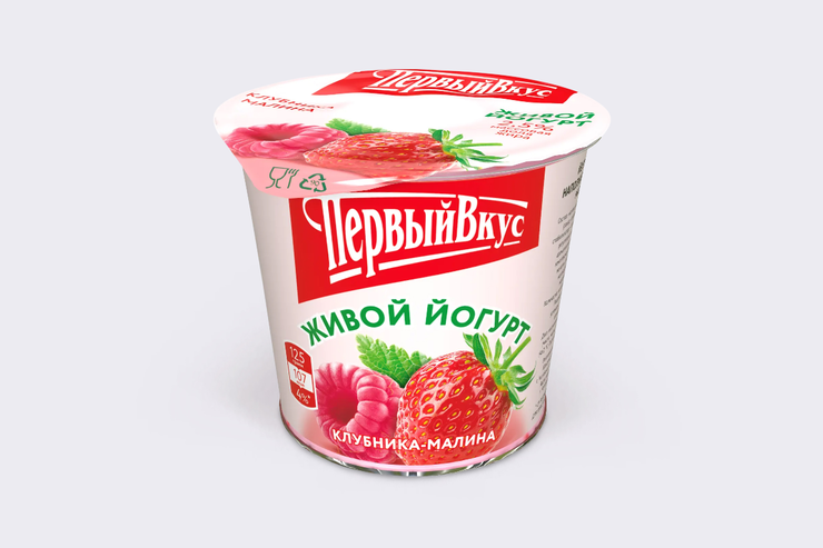 Йогурт 2.5% «Первый вкус» Клубника – малина, 125 г