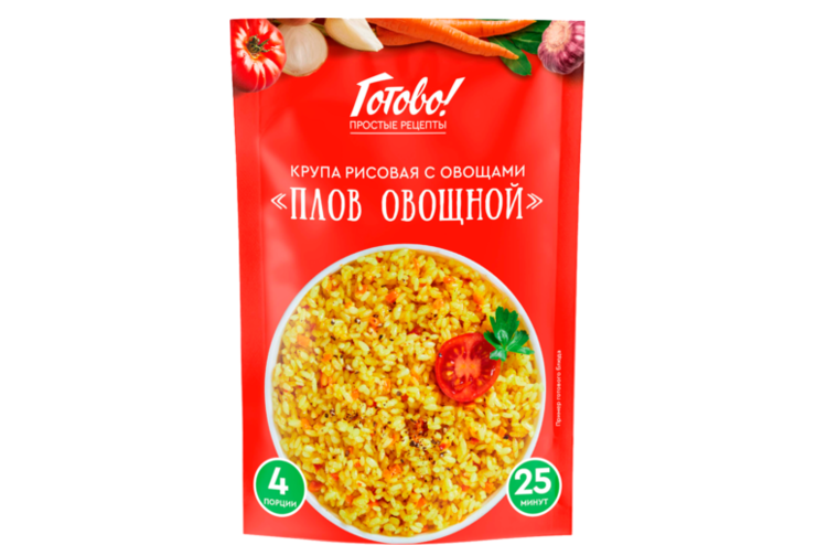 Крупа рисовая с овощами «Готово! Простые рецепты» «Плов овощной», 300 г