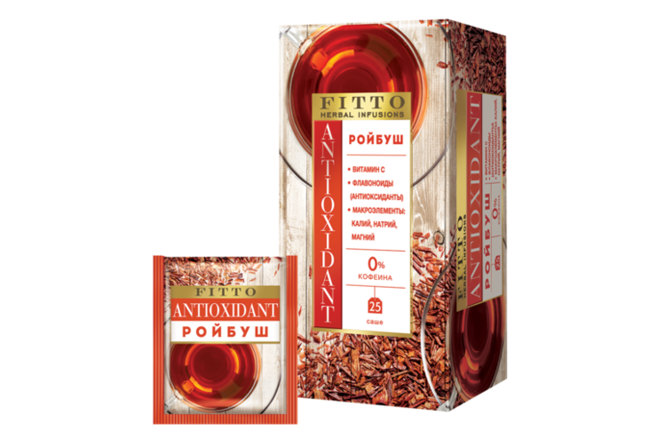 Чай травяной «Fitto» Antioxidant. Ройбуш, 25 пакетиков