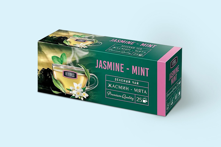 Чай зелёный «Etre» Жасмин-мята, 25 пакетиков, 50 г
