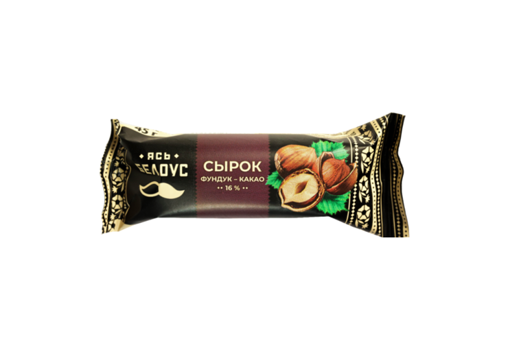 Сырок творожный «Ясь Белоус» с начинкой «Ореховая паста фундук-какао», 45 г