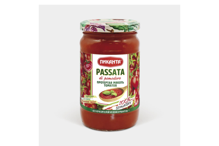 Мякоть томатов протертая «Пиканта» Passata, 340 г – купить по приятной ...