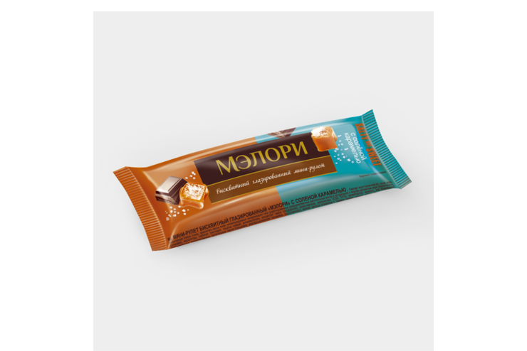 Мини-рулет «Мэлори» с соленой карамелью, 40 г – купить по приятной цене ...