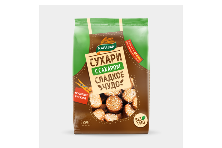 Сухари с сахаром «Каравай» Сладкое Чудо, 220 г – купить по приятной ...