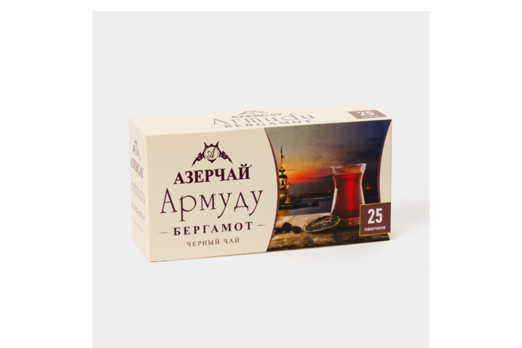Чай черный «Азерчай» Армуду с ароматом бергамота, 25 пакетиков – купить ...