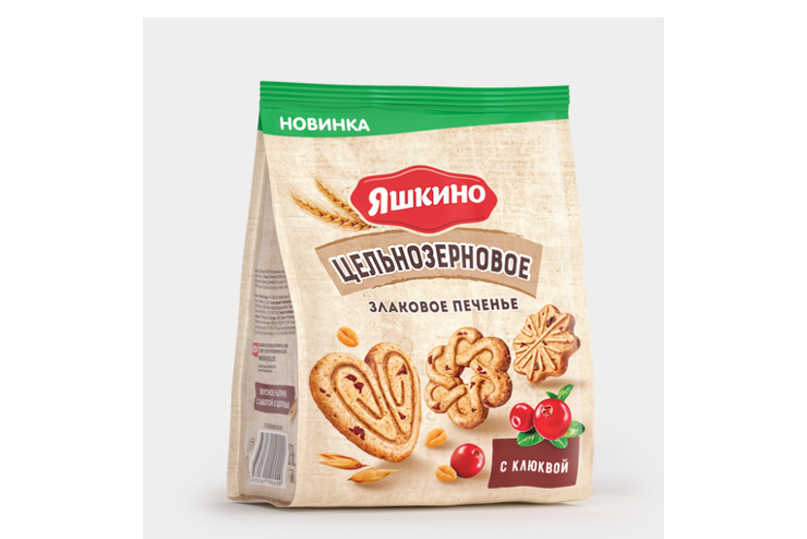 Печенье цельнозерновое «Яшкино» злаковое с клюквой, 250 г – купить по ...